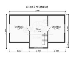3d проект ДУ240 - планировка 2 этажа
