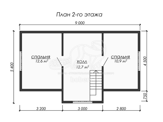 3d проект ДУ240 - планировка 2 этажа