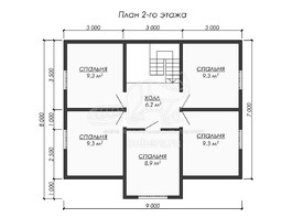 3d проект ДУ241 - планировка 2 этажа
