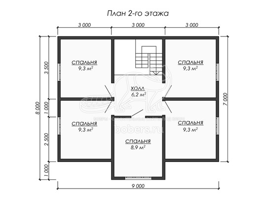 3d проект ДУ241 - планировка 2 этажа