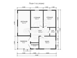 3d проект ДУ244 - планировка 1 этажа