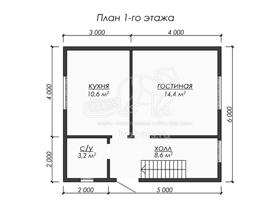3d проект ДУ246 - планировка 1 этажа