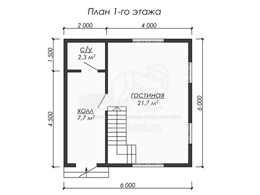 3d проект ДУ247 - планировка 1 этажа