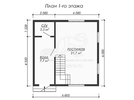 3d проект ДУ247 - планировка 1 этажа