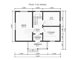 3d проект ДУ248 - планировка 1 этажа