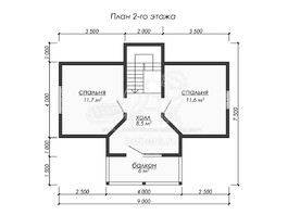 3d проект ДУ248 - планировка 2 этажа