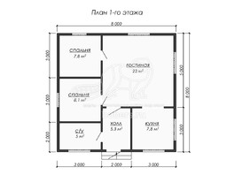 3d проект ДУ249 - планировка 1 этажа