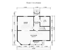 3d проект ДУ251 - планировка 1 этажа