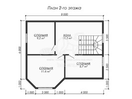 3d проект ДУ251 - планировка 2 этажа