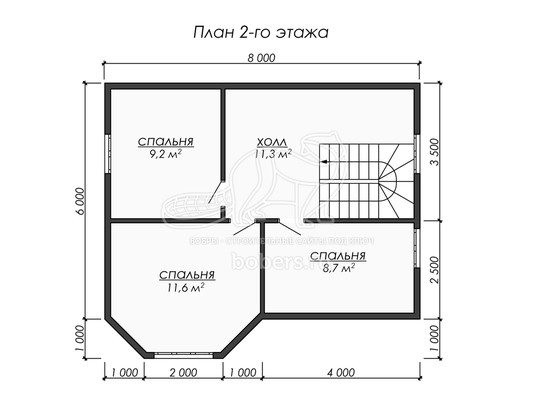 3d проект ДУ251 - планировка 2 этажа