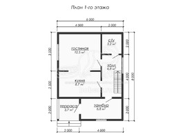 3d проект ДУ252 - планировка 1 этажа