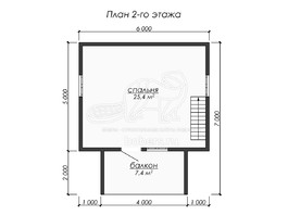 3d проект ДУ252 - планировка 2 этажа