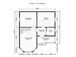 3d проект ДУ253 - планировка 1 этажа