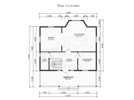 3d проект ДУ254 - планировка 1 этажа