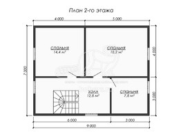 3d проект ДУ254 - планировка 2 этажа</div>