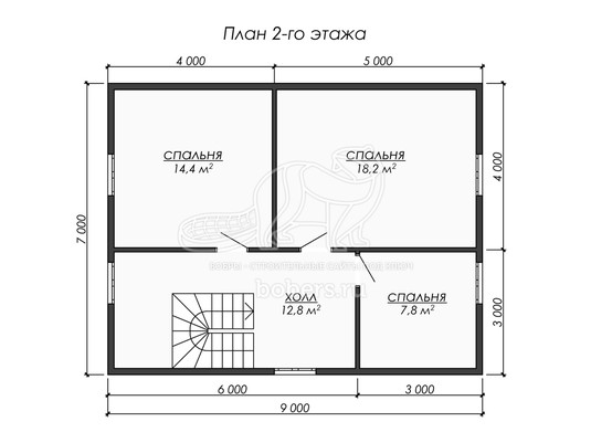 3d проект ДУ254 - планировка 2 этажа</div>