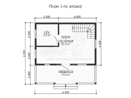 3d проект ДУ255 - планировка 1 этажа