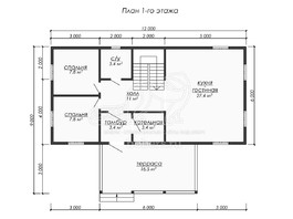 3d проект ДУ256 - планировка 1 этажа
