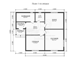 3d проект ДУ257 - планировка 1 этажа