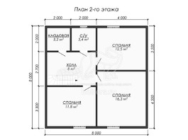 3d проект ДУ257 - планировка 2 этажа