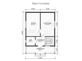 3d проект ДУ259 - планировка 1 этажа