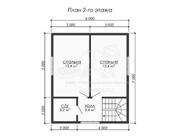 3d проект ДУ259 - планировка 2 этажа