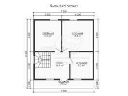 3d проект ДУ264 - планировка 2 этажа
