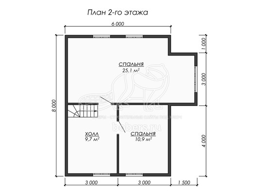 3d проект ДУ265 - планировка 2 этажа