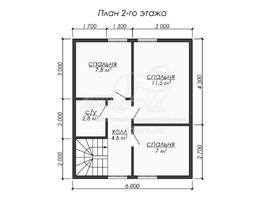 3d проект ДУ267 - планировка 2 этажа