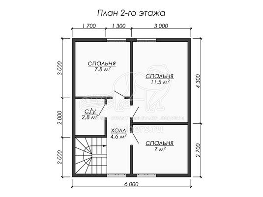 3d проект ДУ267 - планировка 2 этажа
