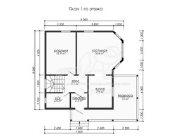 3d проект ДУ270 - планировка 1 этажа