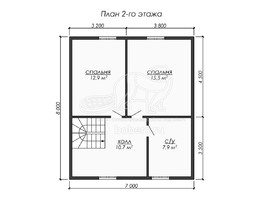 3d проект ДУ270 - планировка 2 этажа