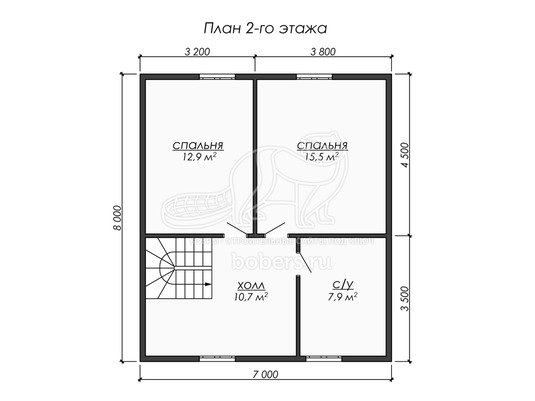 3d проект ДУ270 - планировка 2 этажа