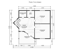 3d проект ДУ273 - планировка 1 этажа