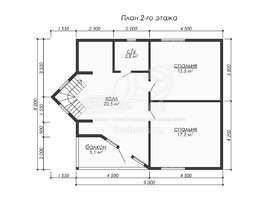 3d проект ДУ273 - планировка 2 этажа