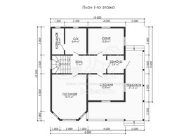 3d проект ДУ275 - планировка 1 этажа