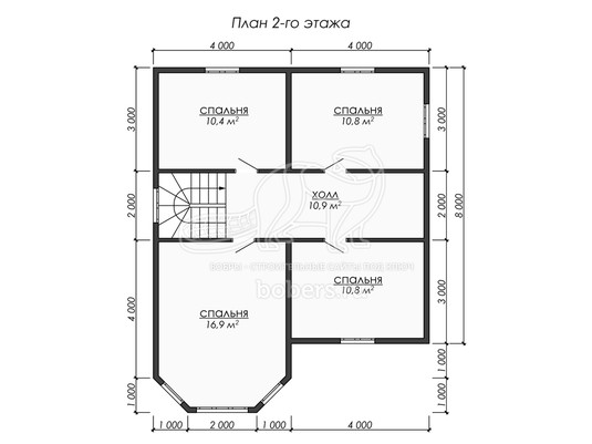 3d проект ДУ275 - планировка 2 этажа