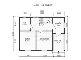 3d проект ДУ277 - планировка 1 этажа