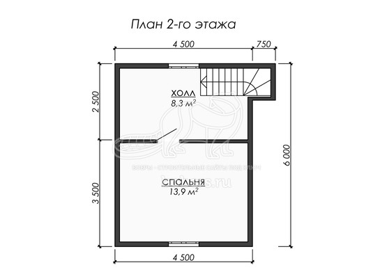 3d проект ДУ277 - планировка 2 этажа