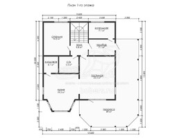 3d проект ДУ281 - планировка 1 этажа
