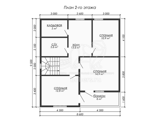 3d проект ДУ282 - планировка 2 этажа</div>