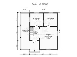 3d проект ДУ283 - планировка 1 этажа