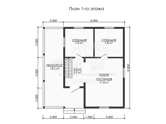3d проект ДУ283 - планировка 1 этажа