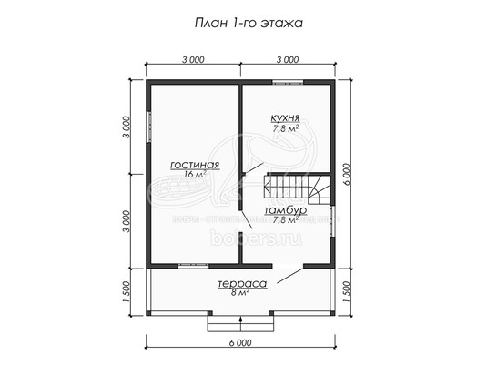 3d проект ДУ284 - планировка 1 этажа
