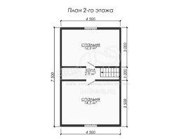 3d проект ДУ284 - планировка 2 этажа