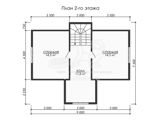 3d проект ДУ286 - планировка 2 этажа</div>