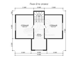3d проект ДУ286 - планировка 2 этажа