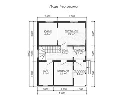 3d проект ДУ287 - планировка 1 этажа