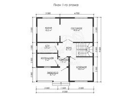3d проект ДУ288 - планировка 1 этажа