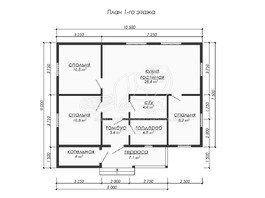3d проект ДУ290 - планировка 1 этажа